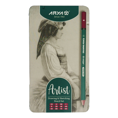 مداد طراحی آریا مدل Artist کد 002-3075 مجموعه 12 عددی مداد طراحی آریا مدل Artist کد 002-3075 مجموعه 12 عددی
