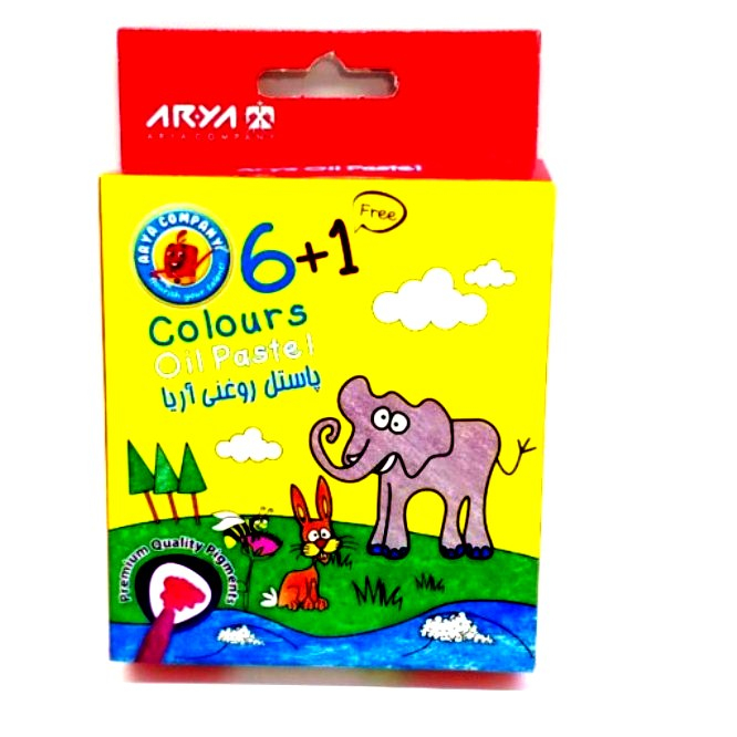 مداد شمعی 6 رنگ آریا مدل 2024 مداد شمعی 6 رنگ آریا مدل 2024