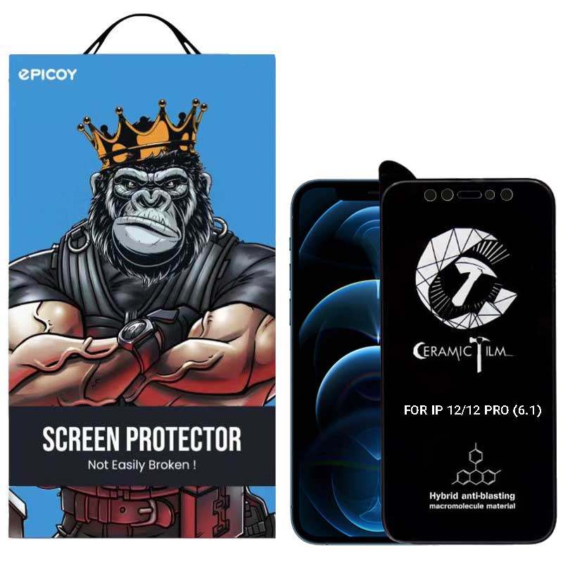 گلس گوشی اپل iPhone 12 / 12 Pro اپیکوی مات مدل CR7-M