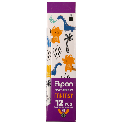 مداد مشکی الیپون مدل فانتزی گرد کد 8101312 بسته 12 عددی مداد مشکی الیپون مدل فانتزی گرد کد 8101312 بسته 12 عددی