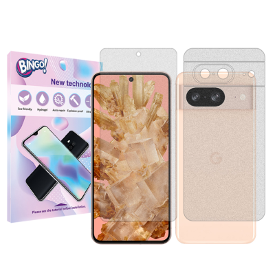 محافظ صفحه نمایش گوشی گوگل Pixel 8 مات بینگو مدل Tough به همراه محافظ پشت گوشی