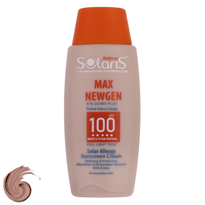 کرم ضدآفتاب رنگی آردن سولاریس SPF100 مدل Max Newgen مناسب پوست های حساس حجم 100 میلی لیتر کرم ضدآفتاب رنگی آردن سولاریس SPF100 مدل Max Newgen مناسب پوست های حساس حجم 100 میلی لیتر