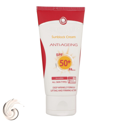 کرم ضدآفتاب و ضدچروک سان سیف حجم 50 میلی لیتر