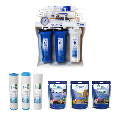 دستگاه تصفیه کننده آب اس اس وی مدل BlueStar X1000 به همراه فیلتر تصفیه آب 3 عددی و شارژ 3 عددی