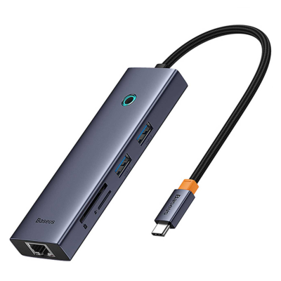 هاب 7 پورت تایپ سی باسئوس مدل BS-OH112 هاب 7 پورت USB-C باسئوس مدل BS-OH112