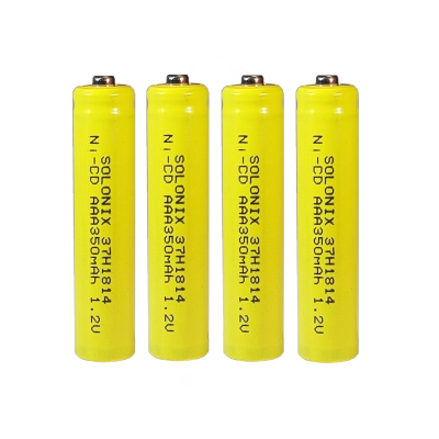 باتری شارژی نیم قلمی سولونیکس مدل صنعتی Ni-Cd مجموعه 4 عددی