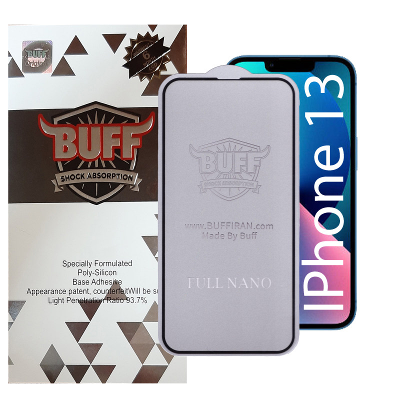 گلس گوشی اپل iPhone 13 بوف مدل Nfx به همراه بیمه شکستگی