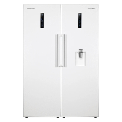 یخچال فریزر ساید بای ساید 34 فوت دوو مدل SXi20-30، دارای آبسردکن و یخساز اتوماتیک، با ارتفاع 181.6، پهنای 91.6 و عمق 92 سانتی متر، میزان مصرف انرژی A+، دارای 5 طبقه در یخچال و 3 کشو در فریزر، لزوم اتصال به شیر آب دارد، دارای سیستم نوفراست