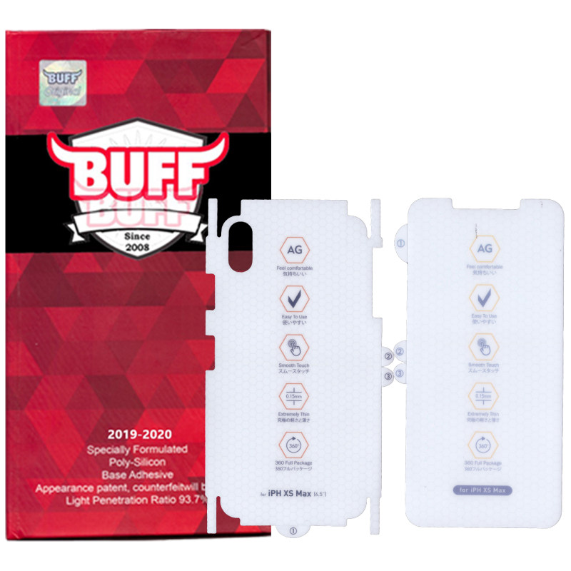 گلس گوشی محافظ صفحه نمایش و پشت گوشی اپل iPhone Xs Max بوف مدل HgM15