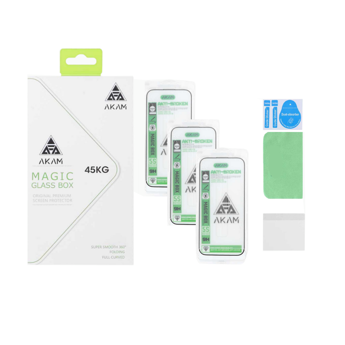 محافظ صفحه نمایش گوشی اپل iphone 16 Pro Max آکام مدل مجیک باکس مجموعه سه عددی