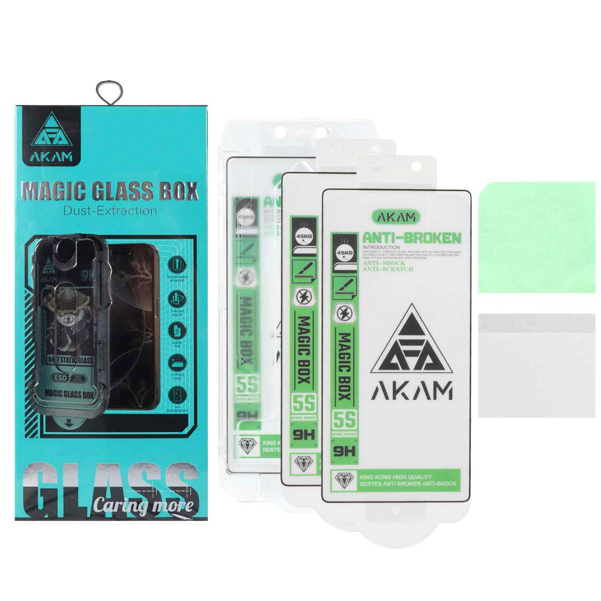 محافظ صفحه نمایش گوشی سامسونگ Galaxy S25 ultra آکام مدل مجیک باکس مجموعه سه عددی