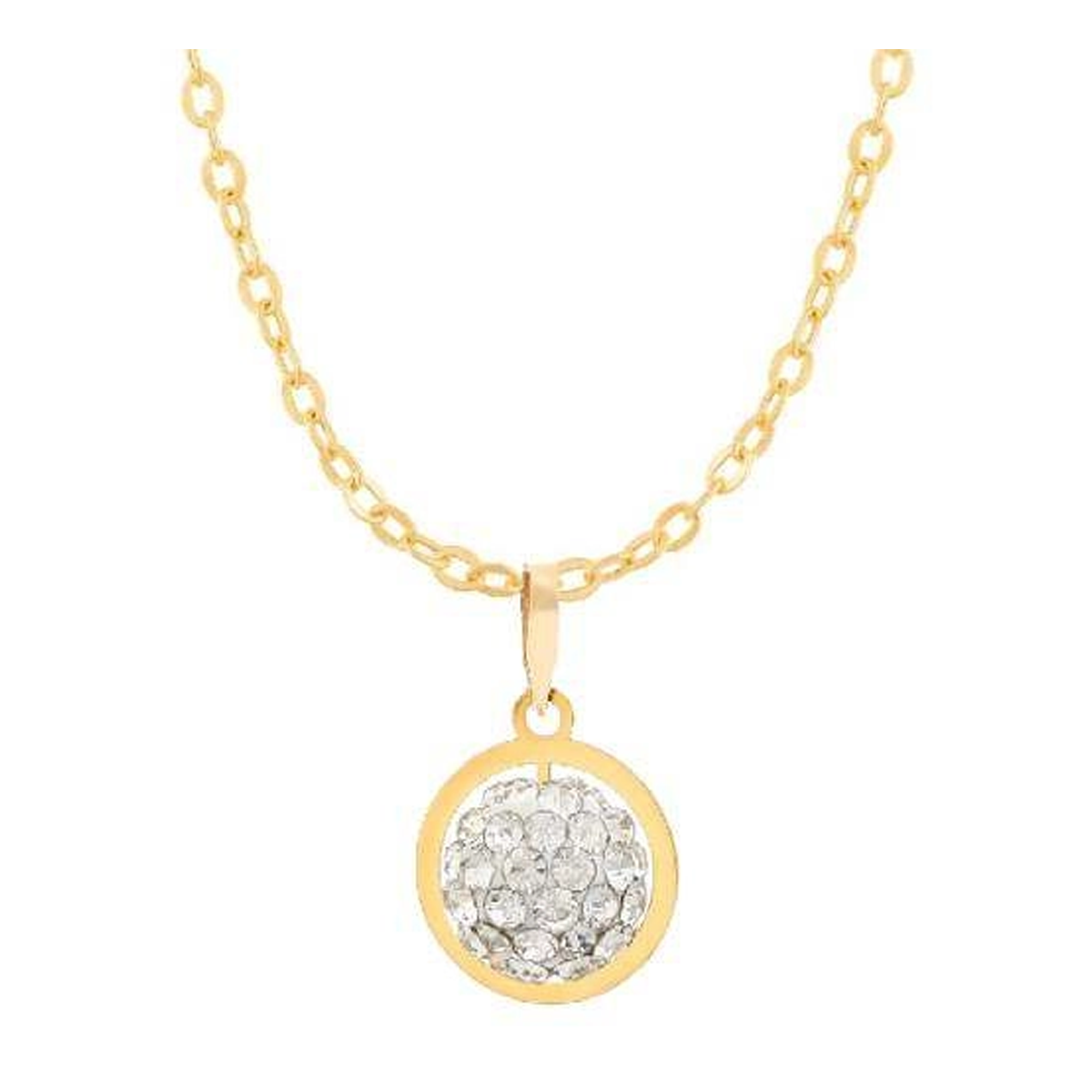 گردنبند طلا 18 عیار اپال گلد مدل گوی نقره ای 0171