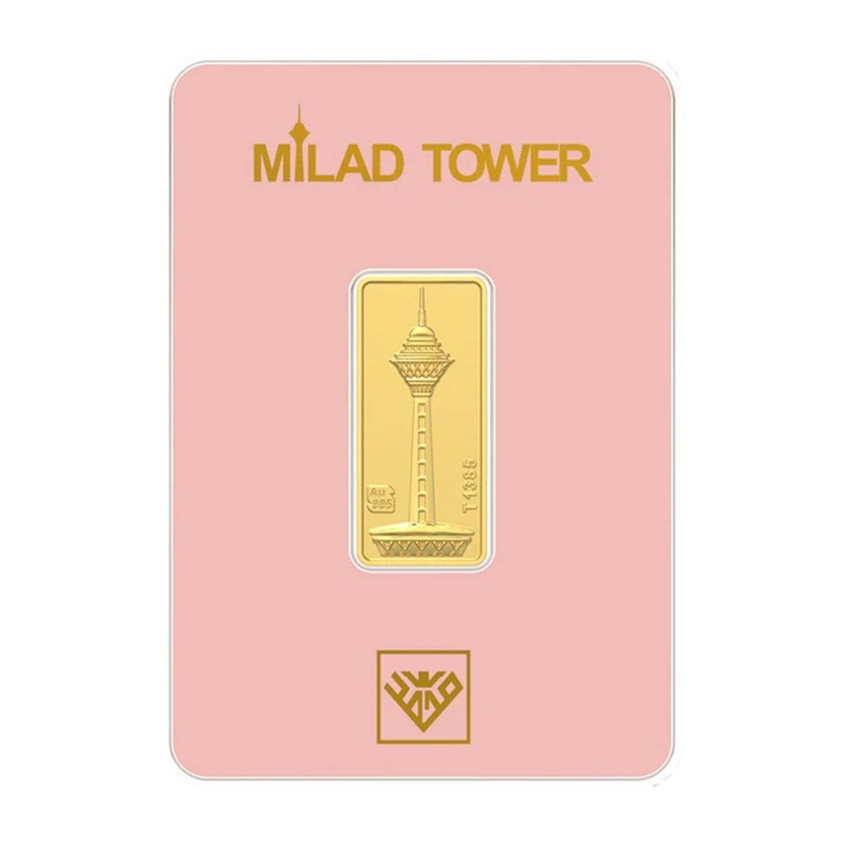 شمش طلا 500 سوت 24 عیار طلای محمد مدل برج میلاد SNF1