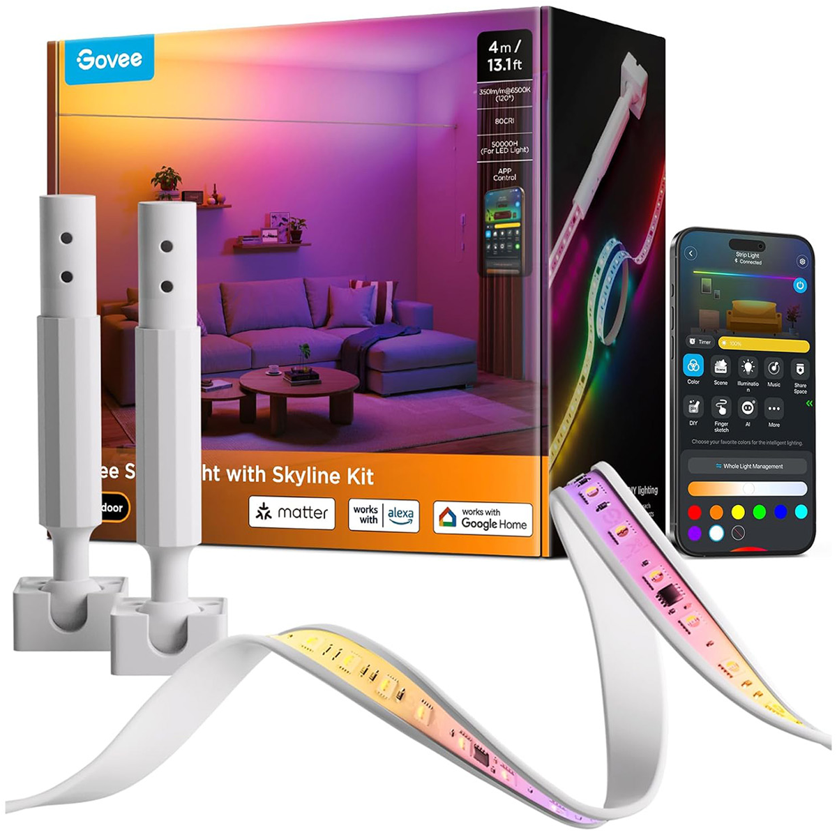 ریسه هوشمند گووی مدل H61B8 طول 4 متر به همراه کیت Skyline-small-image