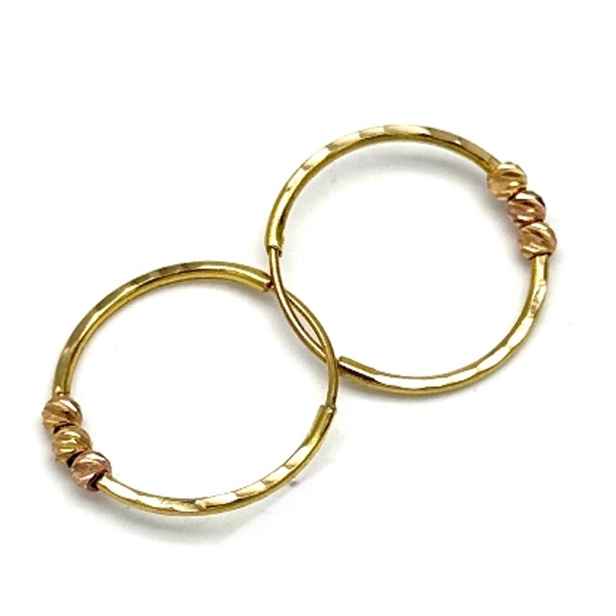 گوشواره طلا زنانه حسام گالری مدل حلقه ای البرنادو کد G23