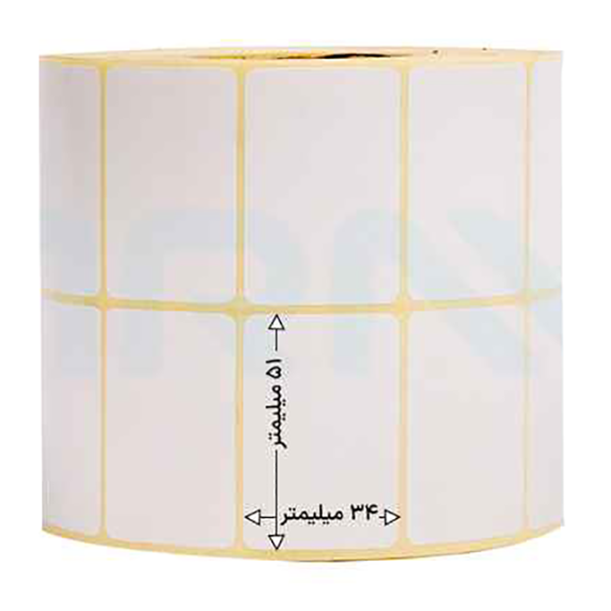 رول 3000 تایی لیبل کاغذی دو ردیفه 51x34 رول 3000 تایی لیبل کاغذی سه ردیفه 51x34-small-image
