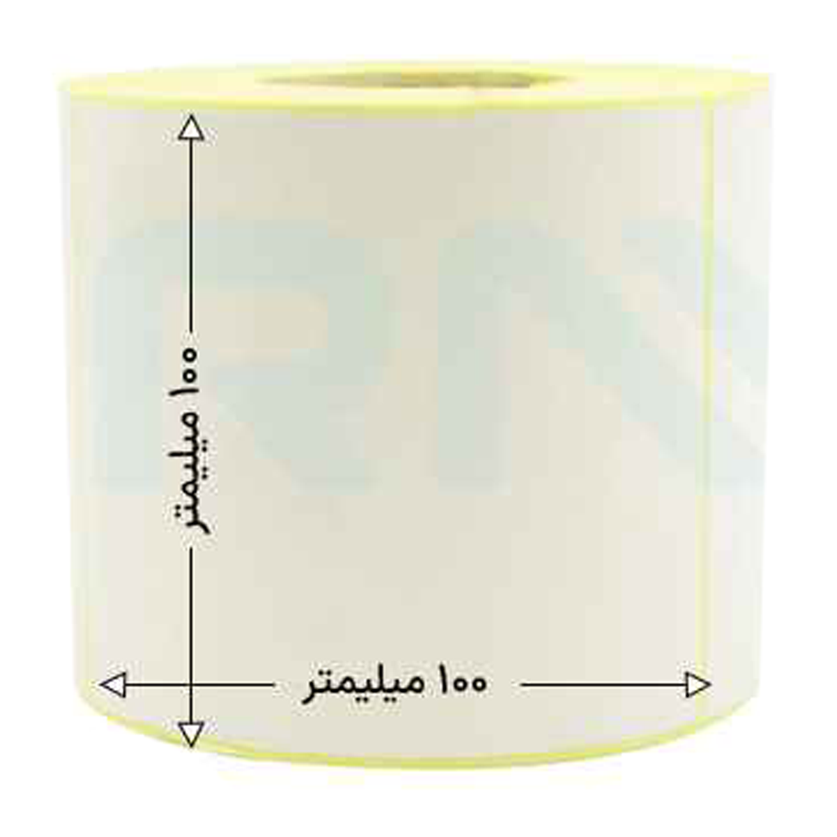 رول 500 تایی لیبل کاغذی تک ردیفه 100x100