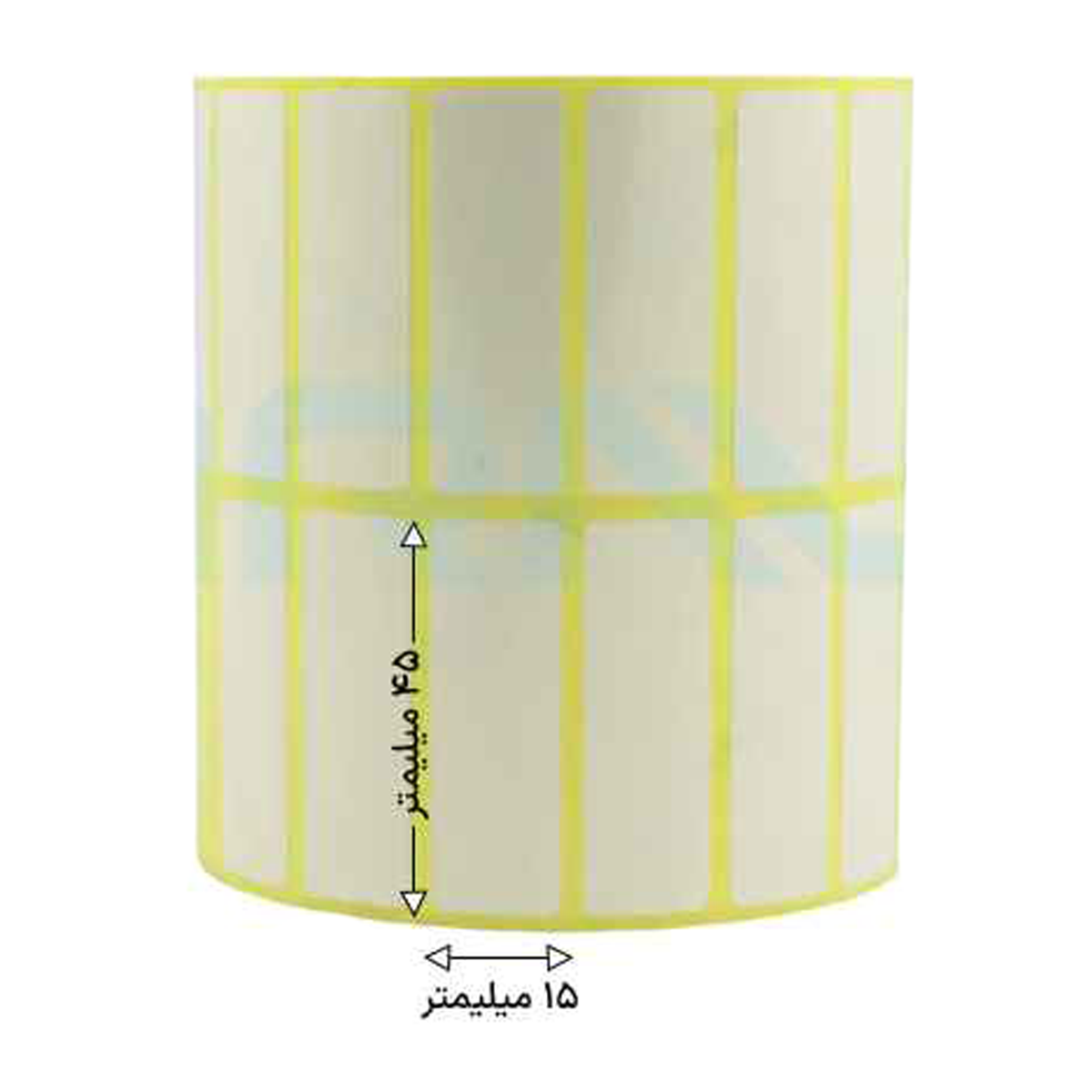 رول 4000 تایی لیبل کاغذی دو ردیفه 45x15 رول 4000 تایی لیبل کاغذی دو ردیفه 45x15-small-image