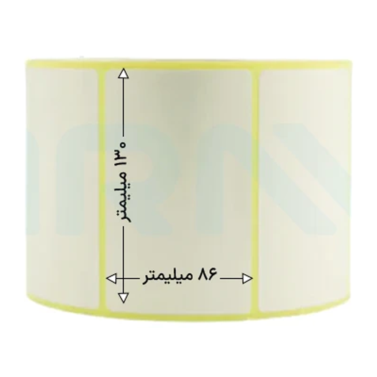 رول 500 تایی لیبل کاغذی تک ردیفه 130x86