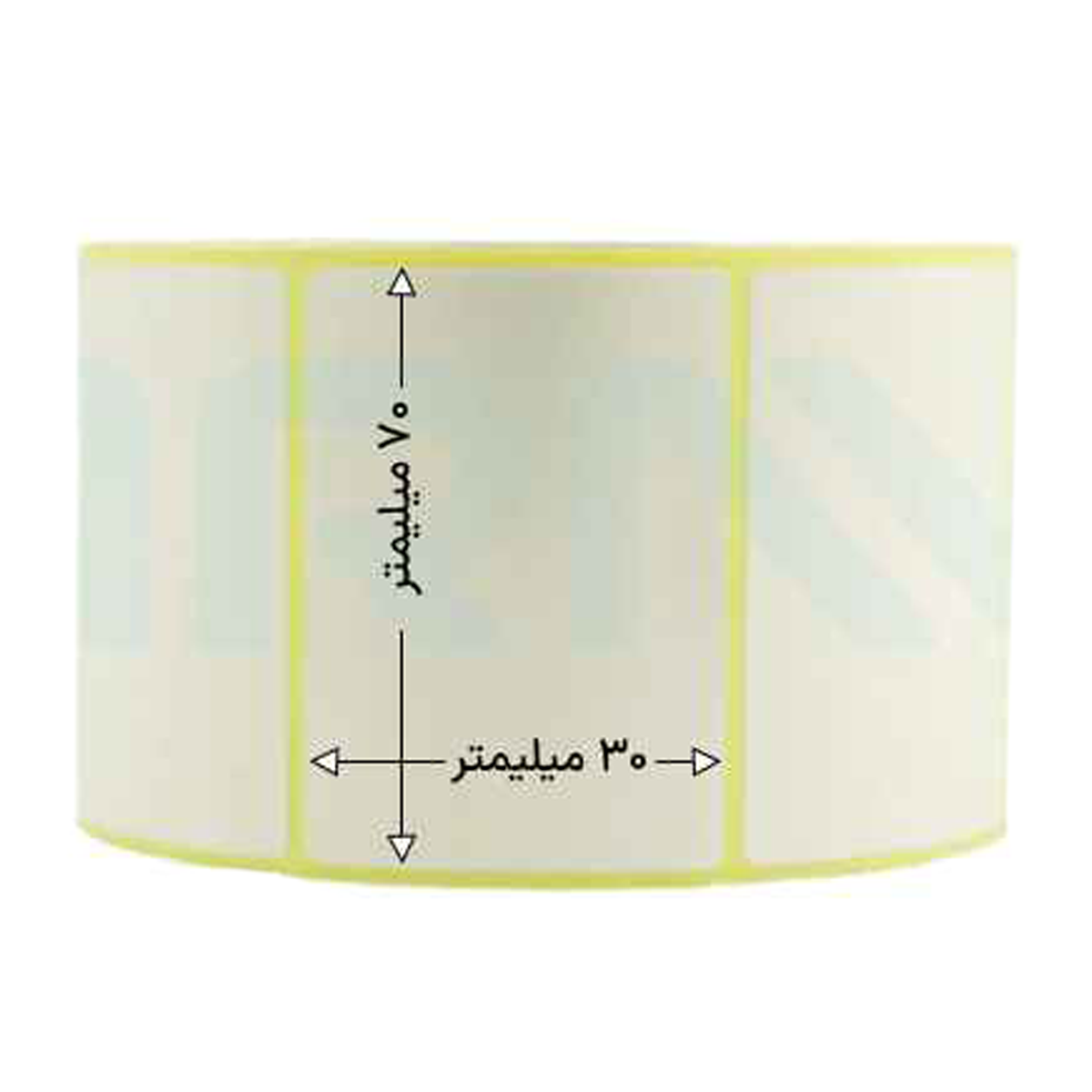 رول 1000 تایی لیبل کاغذی تک ردیفه 70x30 رول 1000 تایی لیبل کاغذی تک ردیفه 70x30-small-image