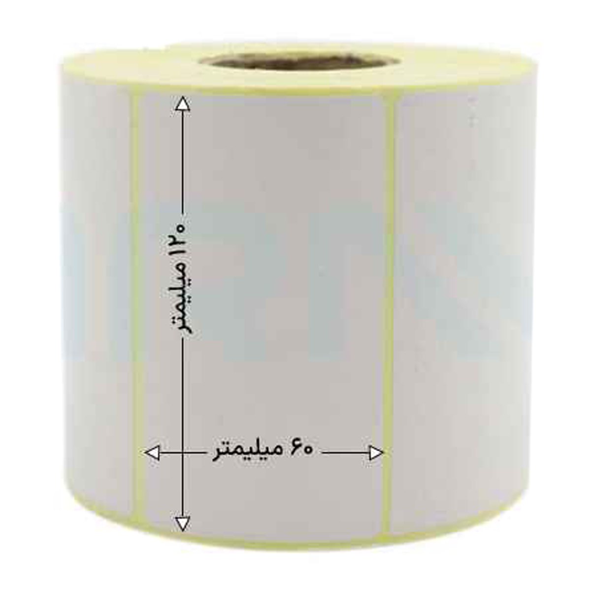 رول 500 تایی لیبل کاغذی تک ردیفه 120x60 رول 500 تایی لیبل کاغذی تک ردیفه 120x60