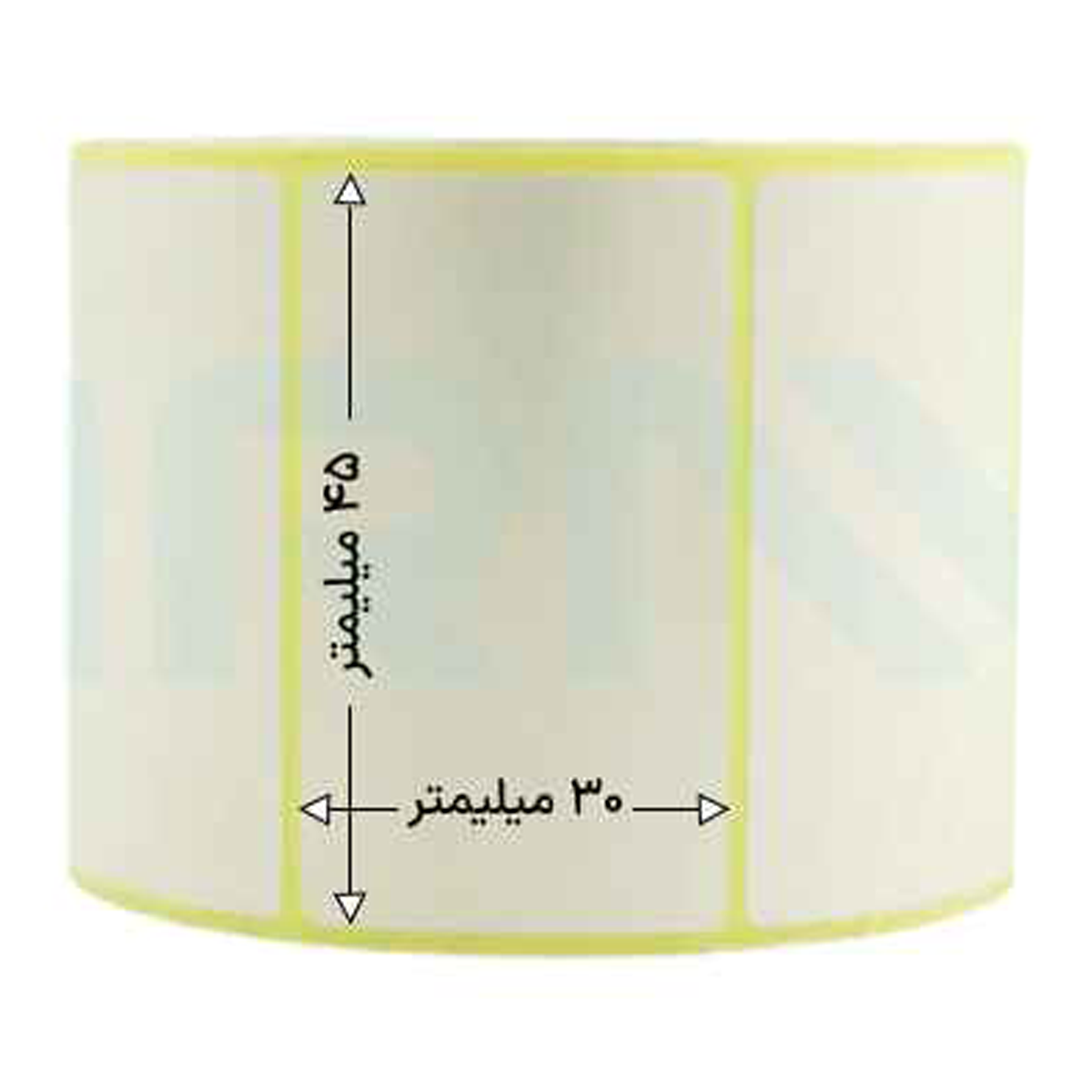 رول 2000 تایی لیبل کاغذی تک ردیفه 45x30 رول 2000 تایی لیبل کاغذی تک ردیفه 45x30-small-image