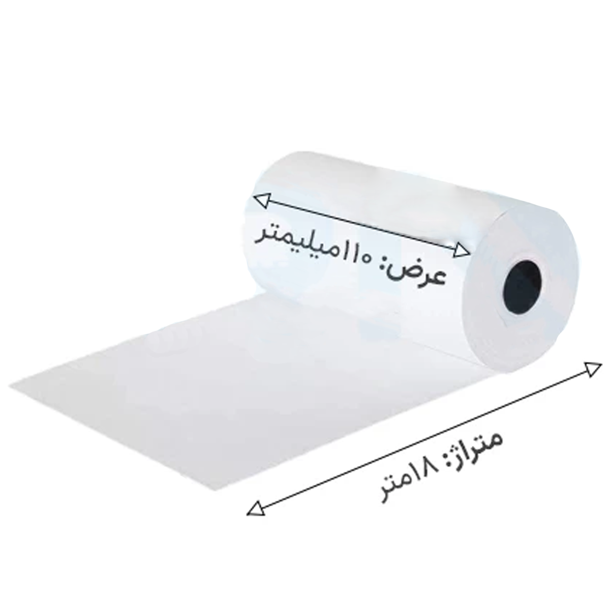 رول کاغذ حرارتی عرض 110 میلی متر طول 18 متر هانسول-small-image