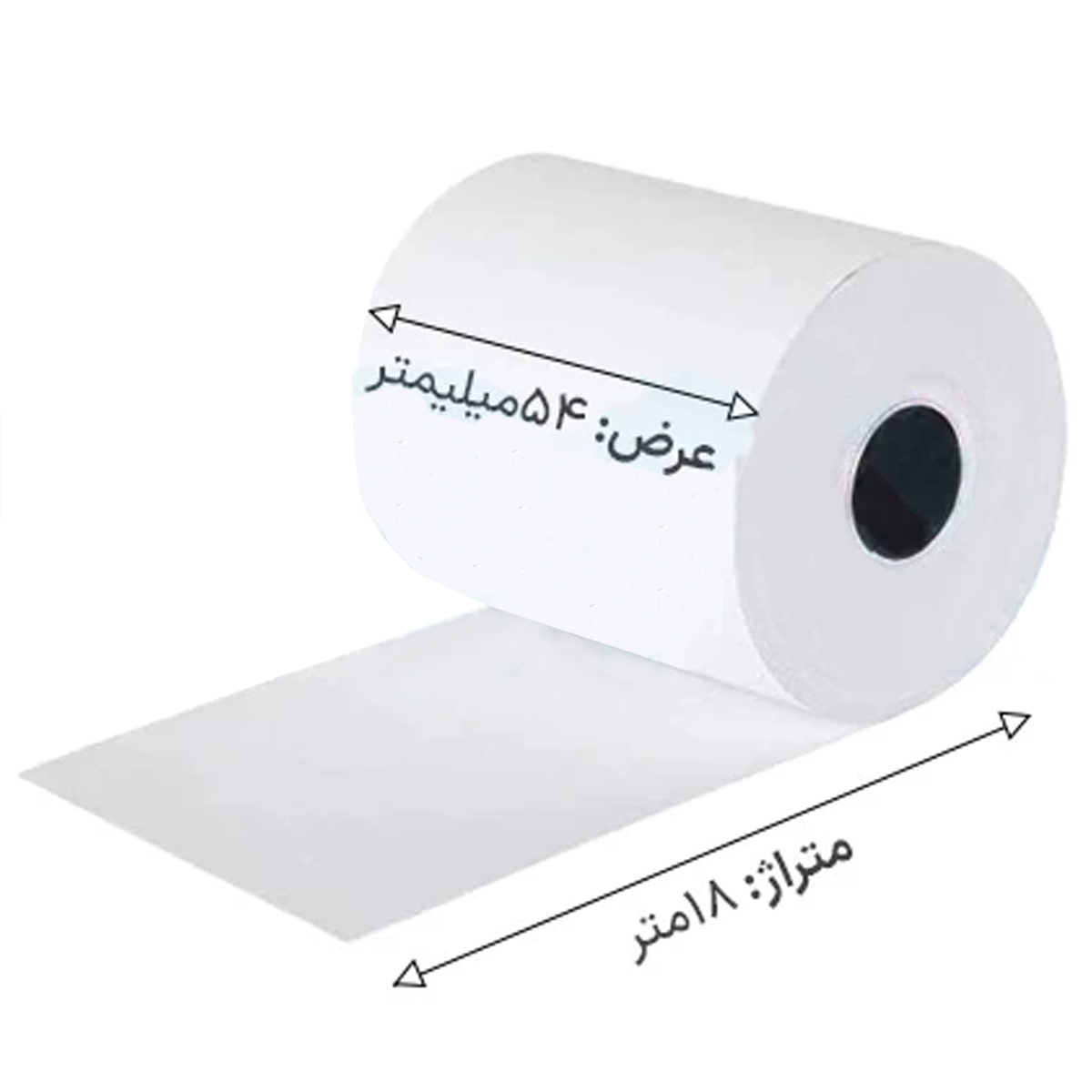 رول کاغذ حرارتی ترازو فروشگاهی عرض 54 میلی متر طول 18 متر هانسول-small-image