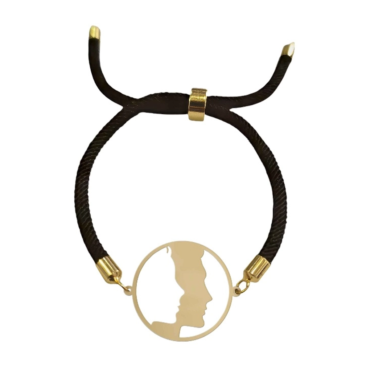 دستبند طلا زنانه شمیم گلد گالری طرح نیم رخ کد D10-21