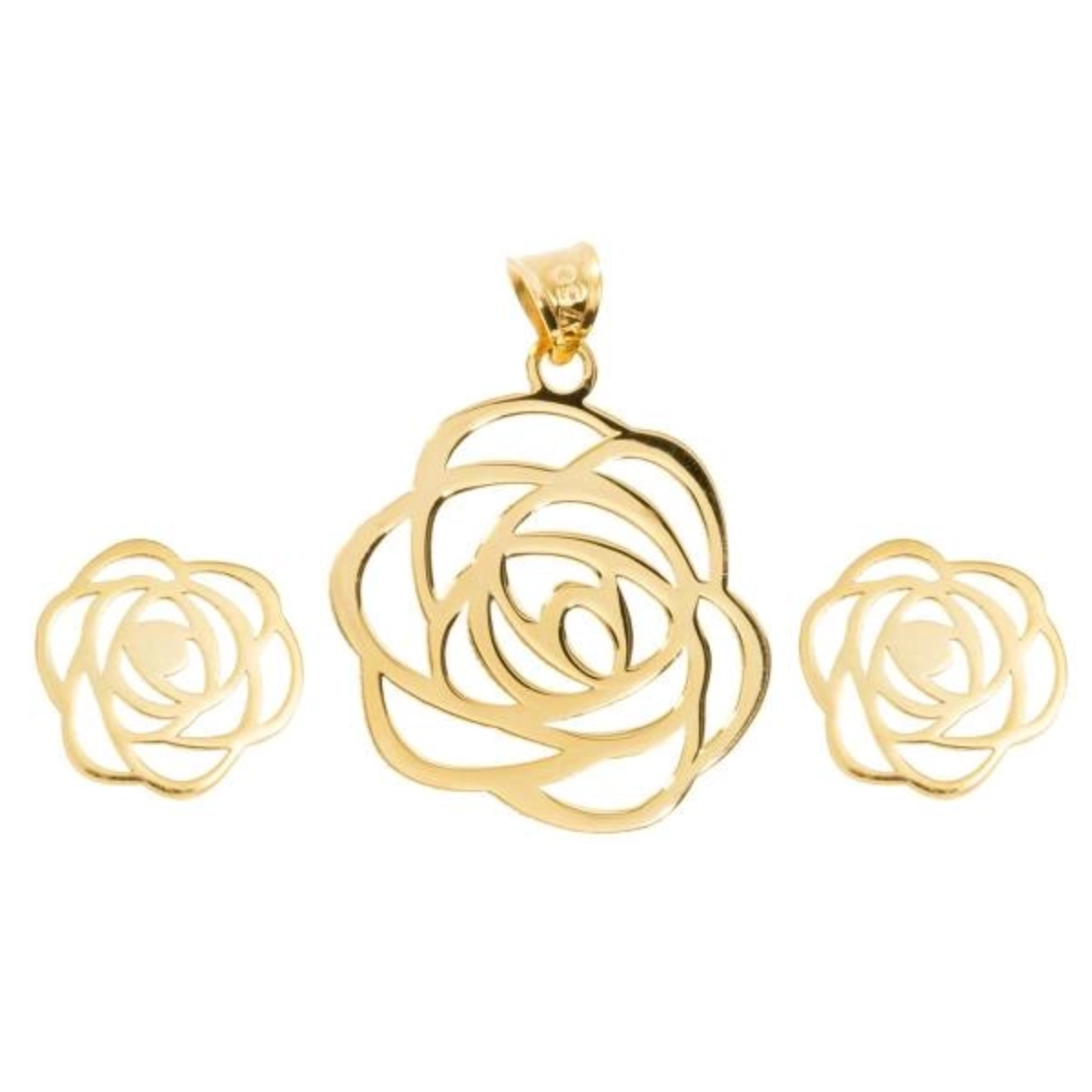 نیم ست طلا 18 عیار زنانه شمیم گلد گالری مدل SG57