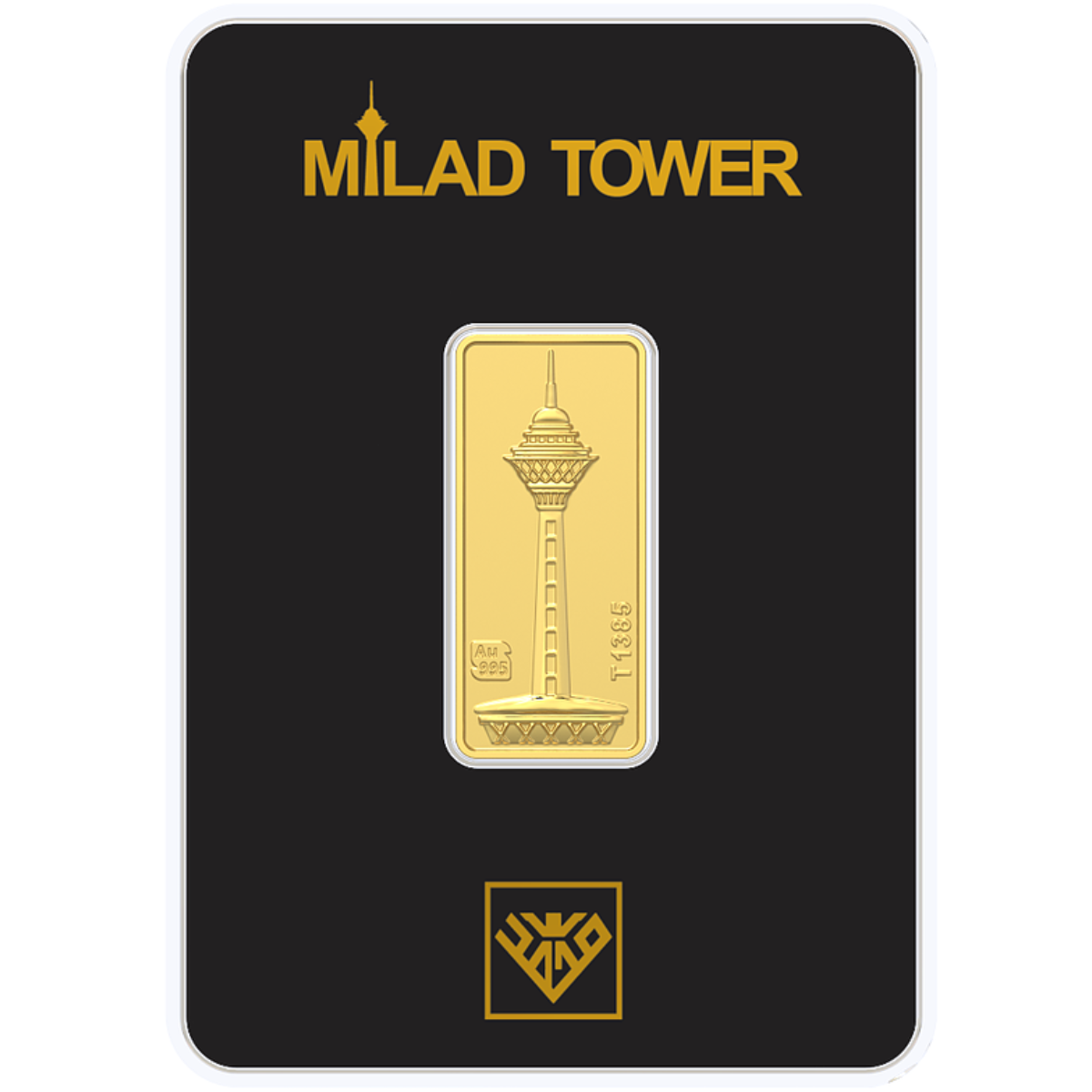 شمش طلا 800 سوتی 24 عیار طلای محمد مدل برج میلاد کد SM800