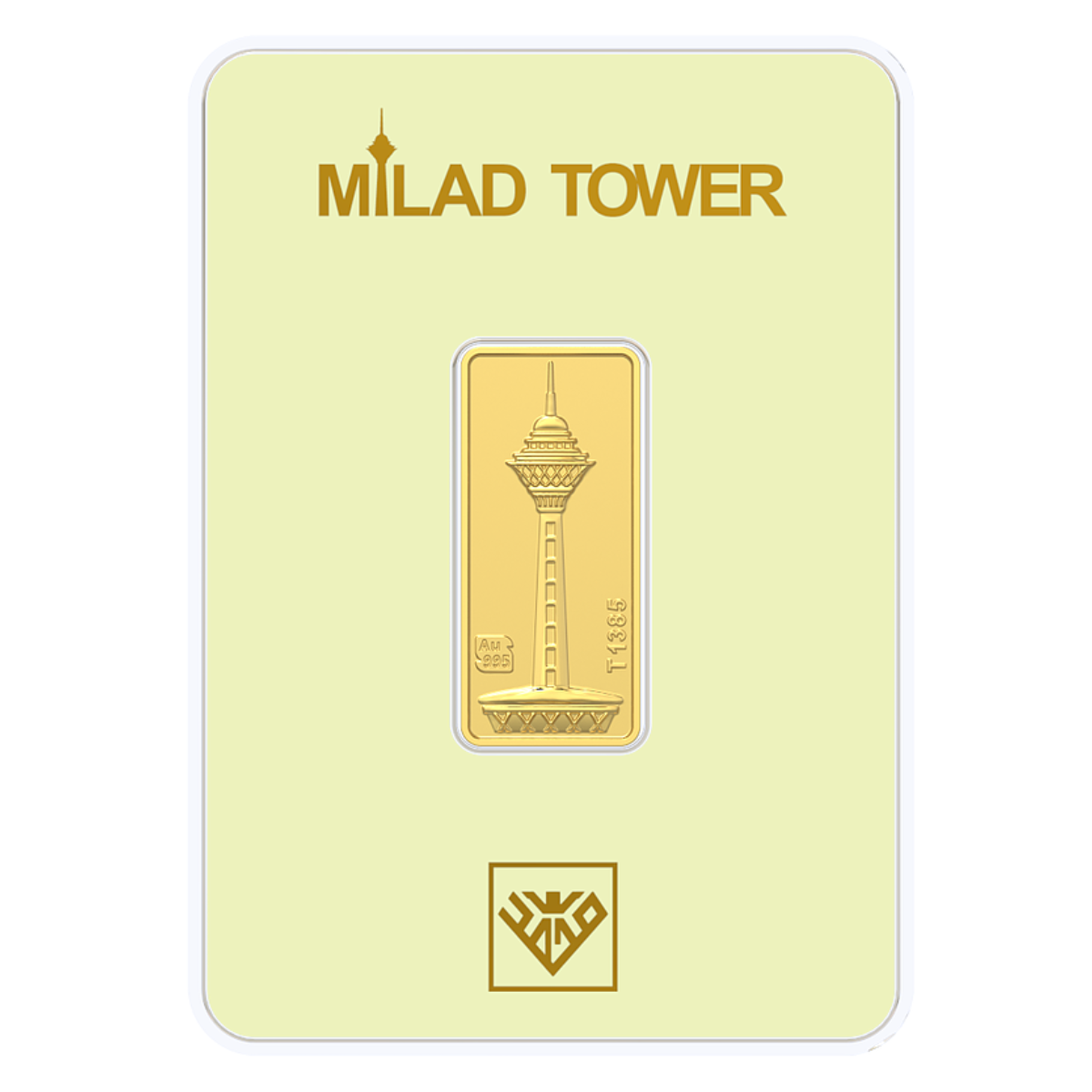 شمش طلا 900 سوتی 24 عیار طلای محمد مدل برج میلاد کد SM900