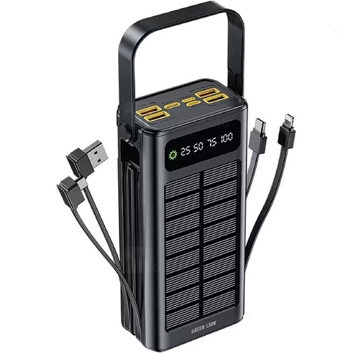 پاوربانک خورشیدی گرین لاین مدل Solar X GLPX49 GNSOL49PB30BK ظرفیت 30000 میلی آمپر ساعت