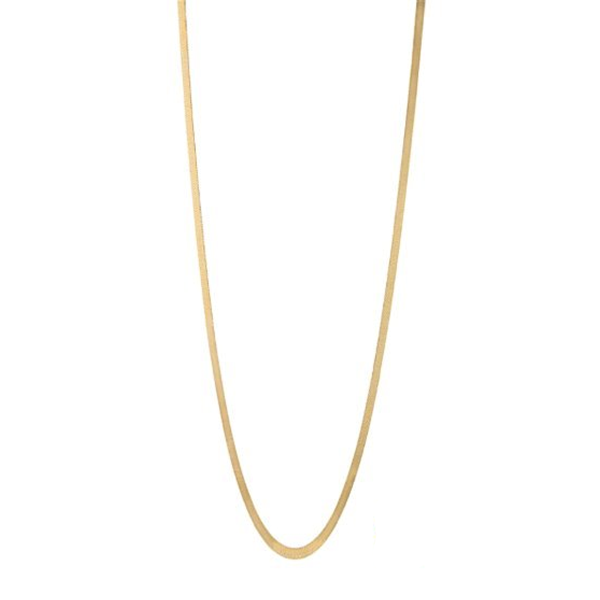 گردنبند طلا 18 عیار زنانه مدل هرینگبون نازک کد NC1174 طول 40 سانتی متر