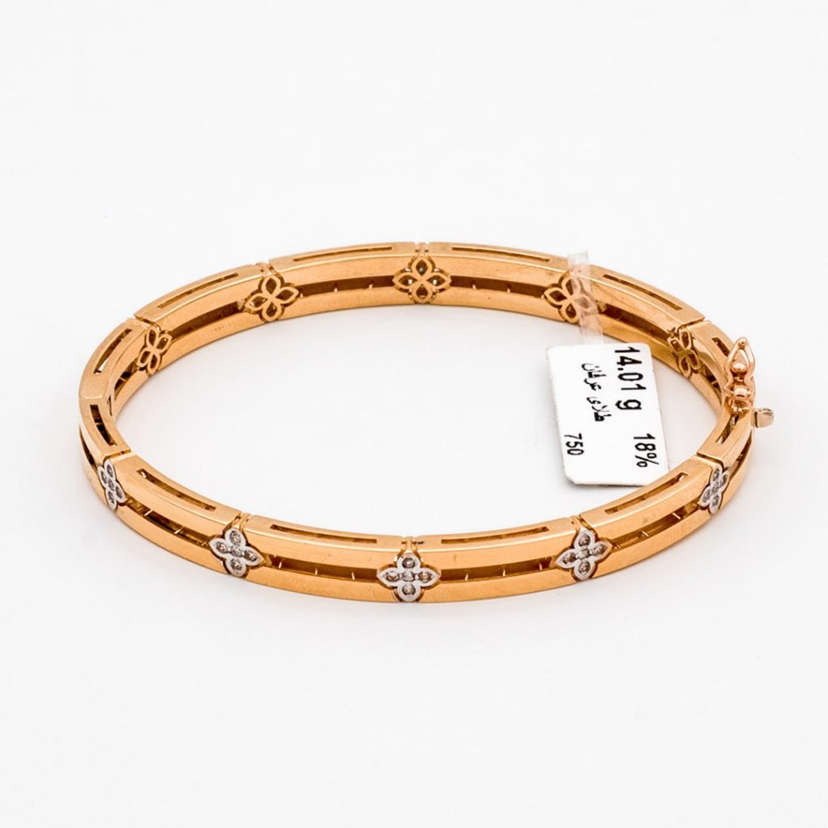 دستبند طلا زنانه گالری طلا عرفان مدل جلوا RC کد 2554