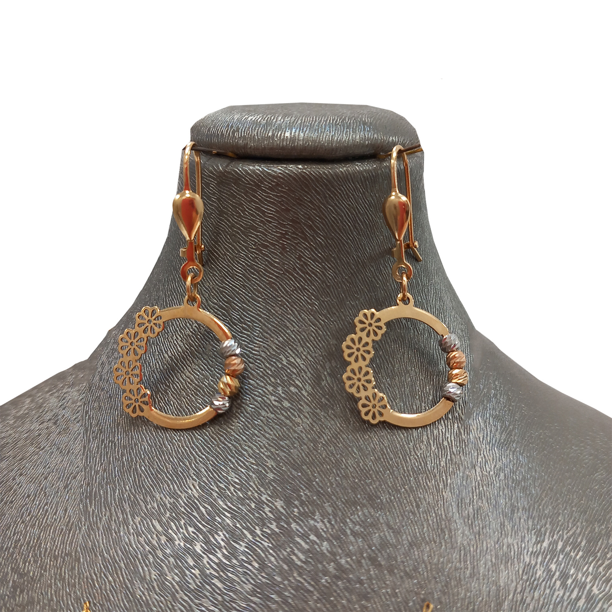 گوشواره طلا مدل گرد آلبرنادر کد nc108