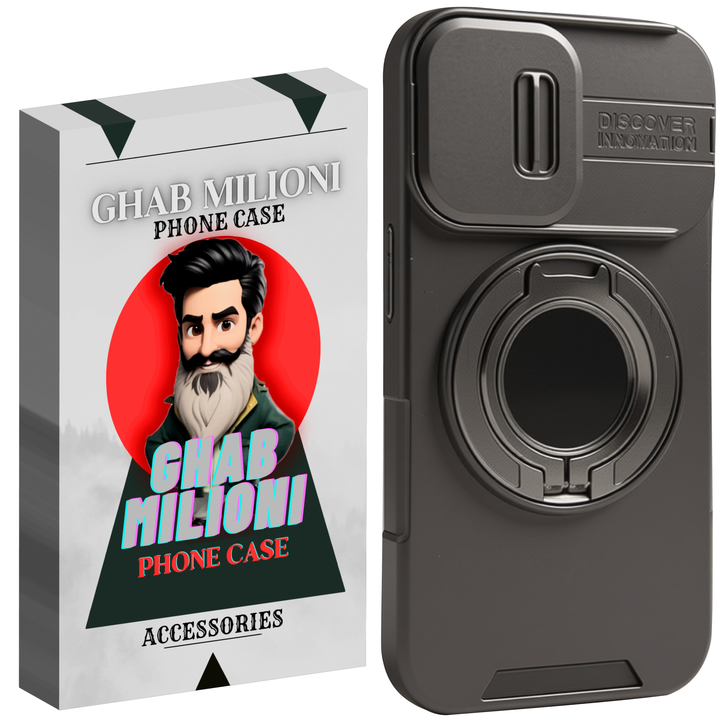 کاور گوشی اپل IPHONE 16 قاب میلیونی مدل دیفندر استند شو