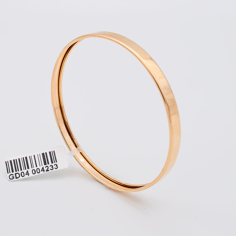 النگو طلا 18 عیار گالری طلا عرفان مدل آینه ای پهن 4میل کد4261