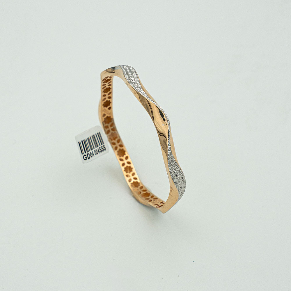 النگو طلا  18 عیار  گالری طلا عرفان مدل دیبا کد 4555