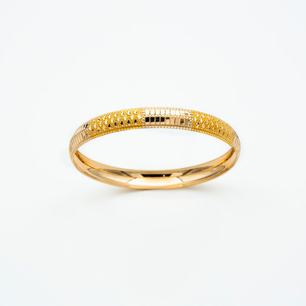 النگو طلا 18 عیار گالری طلا عرفان پهن مدل فلاور 5060  کد 3014