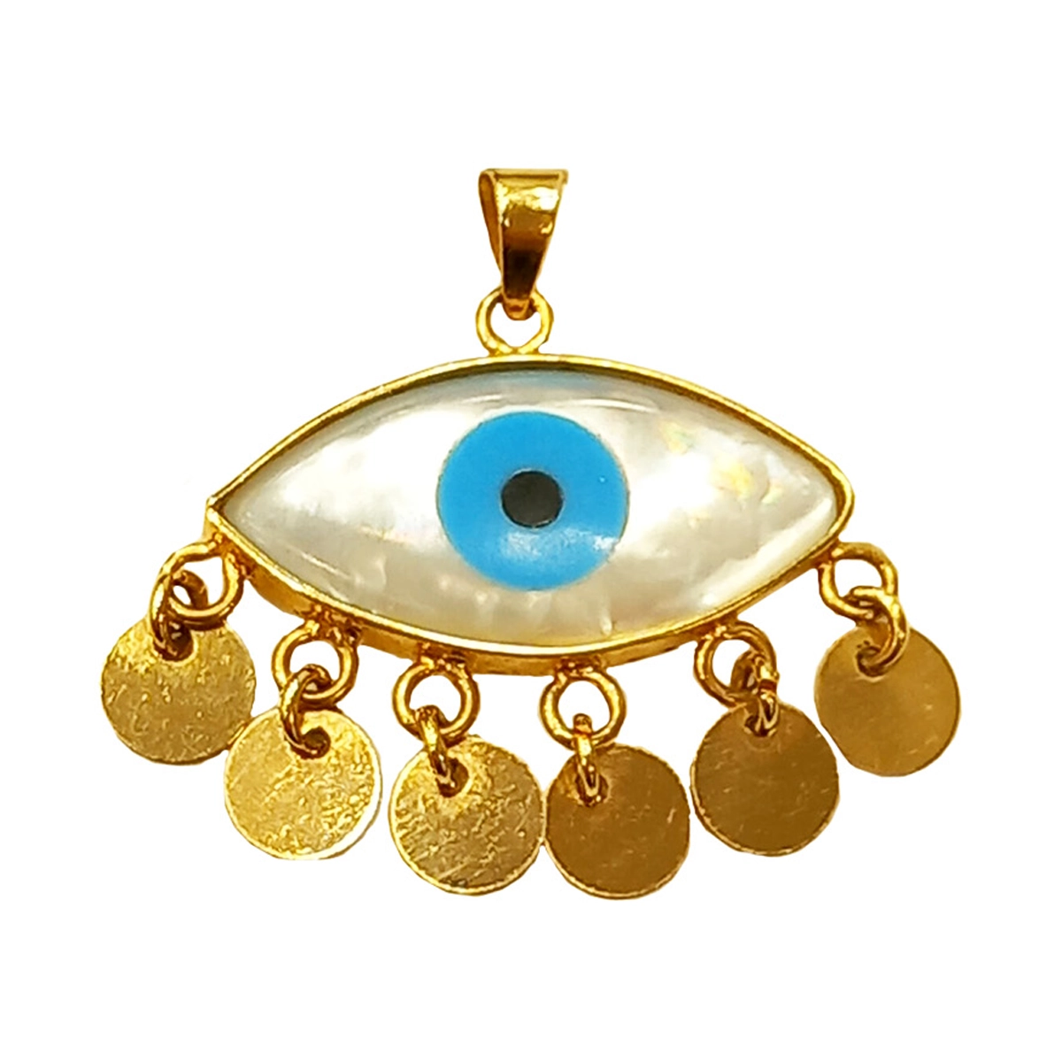 پلاک طلا 18 عیار زنانه طرح چشم نظر کد P116 پلاک طلا 18 عیار زنانه طرح چشم نظر کد P116