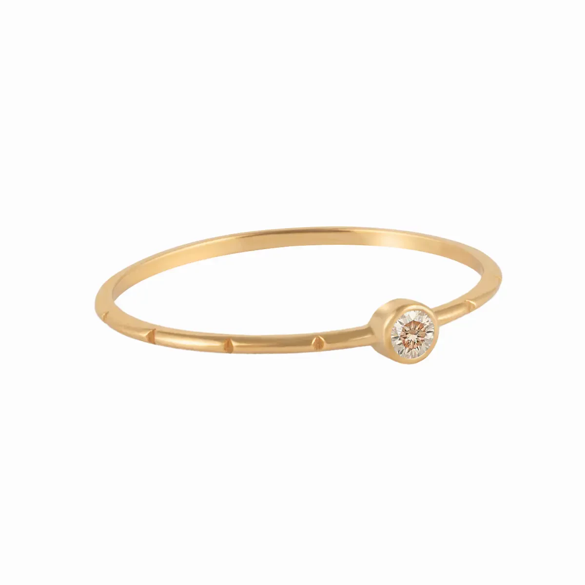 انگشتر طلای 18 عیار زنانه بان گالری مدل نگینی لوکا شامپاینی