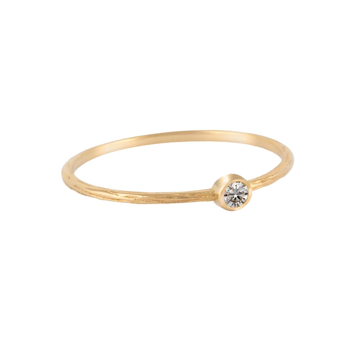 انگشتر طلای 18 عیار زنانه بان گالری مدل نگینی میلا