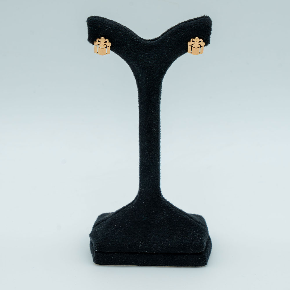 گوشواره طلا 18عیار گالری طلا عرفان مدل میخی کد 1076