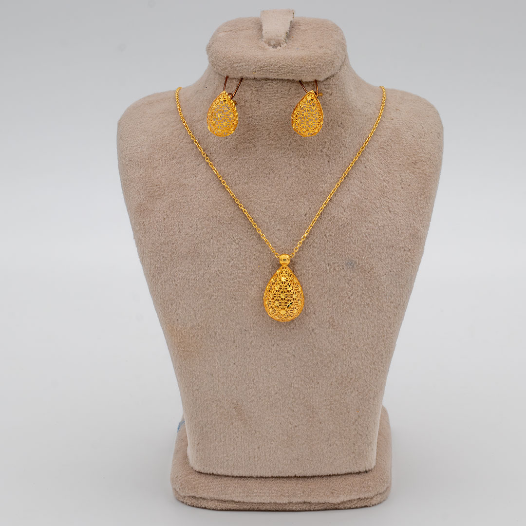 نیم ست طلا 18 عیار گالری طلا عرفان  مدل ایشا کد 2280