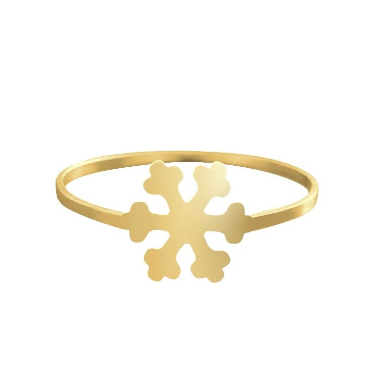 انگشتر طلا 18 عیار زنانه شمیم گلد گالری کد AA 67 طرح برف