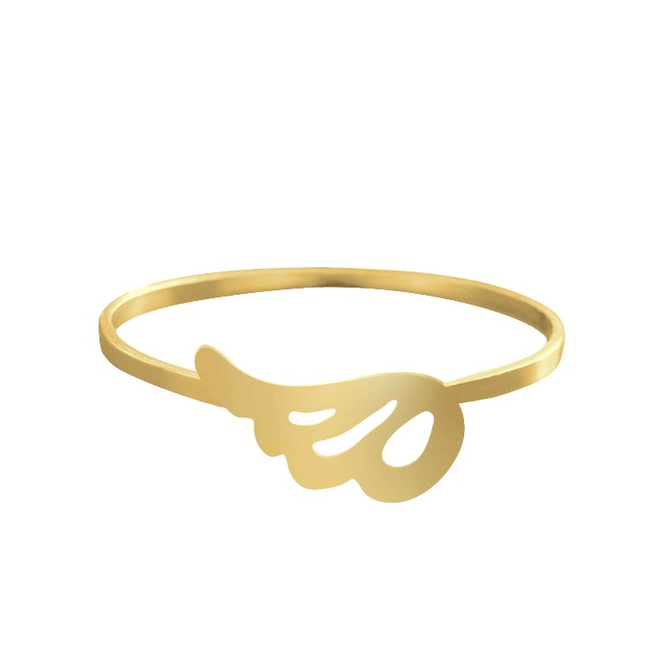 انگشتر طلا 18 عیار زنانه شمیم گلد گالری کد AA 90 طرح بال