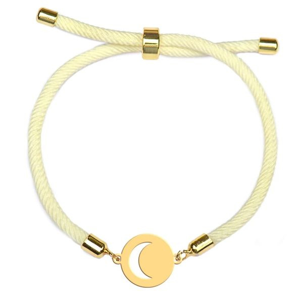 دستبند طلا 18 عیار دخترانه شمیم گلد گالری مدل ماه تو پر 630