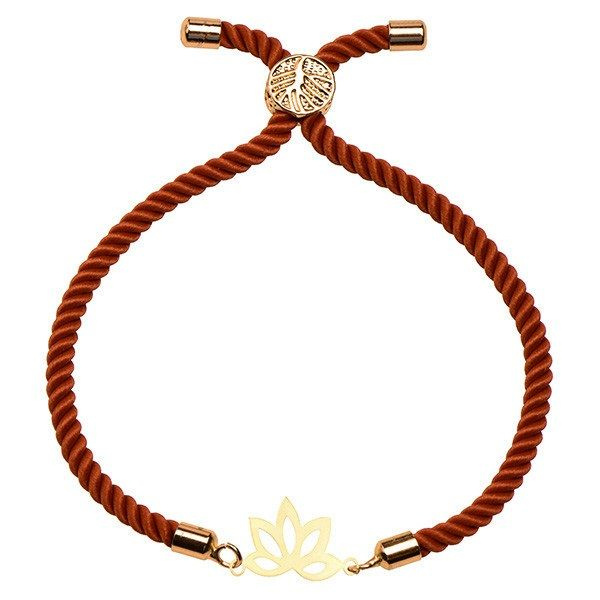 دستبند طلا 18 عیار دخترانه شمیم گلد گالری مدل گل شقایق کد 641