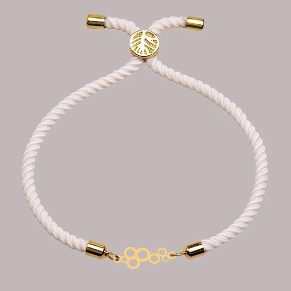 دستبند طلا 18 عیار دخترانه شمیم گلد گالری مدل 637